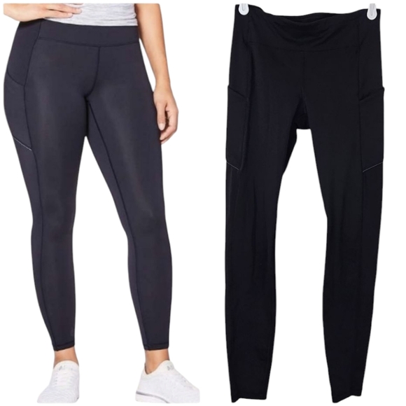 Lululemon Speed Up Tight Warp Tech Leggings Black Size 6 Tech Fleece Run Tights - Picture 1 of 14